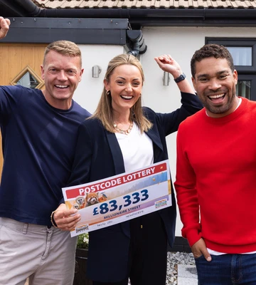 Georgina and Paul celebrate their win
