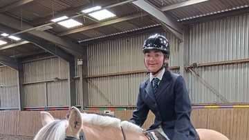 Lifelong friends: Aisha says riding is her passion