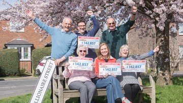 BLOSSOMING BANKS: Six people on the Framfield street shared £1m