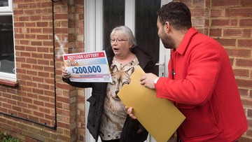 SOMEONE'S SHOCKIN' AT THE DOOR: Sian was left stunned by ambassador Danyl