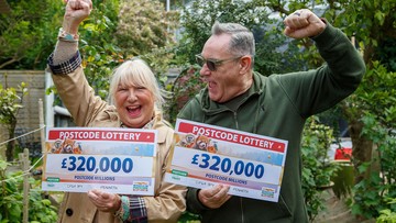 ALL SHOOK UP: The loved-up pair can't wait to start enjoying their mega windfall