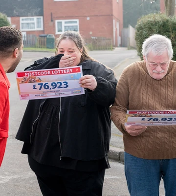 SURPRIZE: Sam and Peter were stunned when they saw their cheques