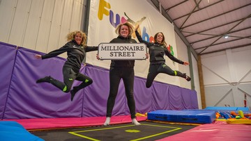 JUMPING FOR JOY: Sky High staff were ecstatic with their surprise funding