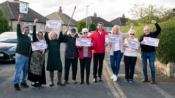 STREET PARTY: Neighbours on Shann Crescent shared £1 million