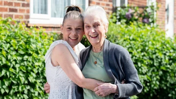 Great gran, with daughter Jayne, wins big weeks before her birthday