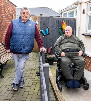 NEXT DOOR YAYBOURS: Neil and Steven celebrate together