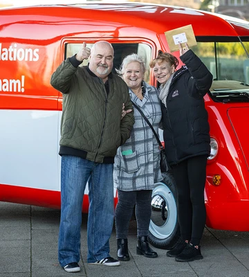 VANTASTIC: L-R, David, Dawn and Cheryl