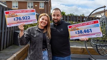 COUPLE UP: Lee and Thomas both win prizes