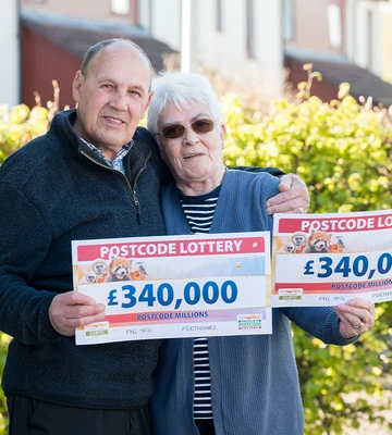 Couple Of Swells: Joyce and Jim have big plans for their double-win