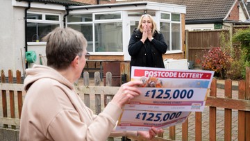 SUR-PRIZE: Sharon can't believe Pauline's win