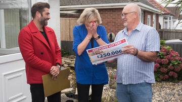 I CAN'T BELIEVE IT! Chris was stunned by hubby Brian's win