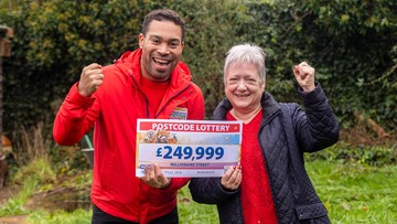TO DI FOR: Rail worker Diane couldn't hide her joy at her win