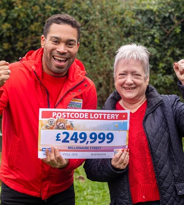 TO DI FOR: Rail worker Diane couldn't hide her joy at her win