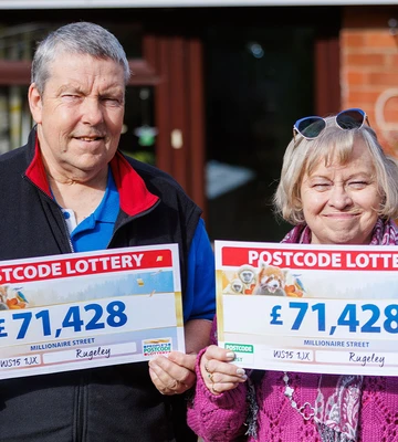 COUPLE'S DOUBLE: Tony and Glenda got a cheque each