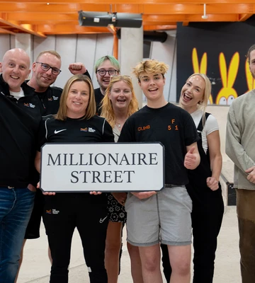 CELEBRATION: Charity team's joy at award