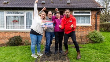 WON FOR HOL: Michael will take his wife Kim, daughter Debbie, and her family on a trip