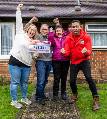 WON FOR HOL: Michael will take his wife Kim, daughter Debbie, and her family on a trip
