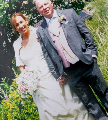 WINNING PAIR: The couple's wedding day a week before bumper prize