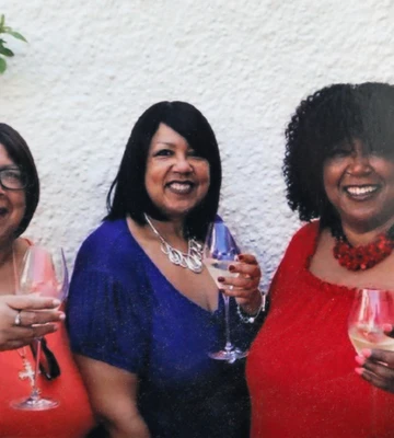 The Three Musketeers: Celestina (L) and Catherine with their late sister Lorna (R)