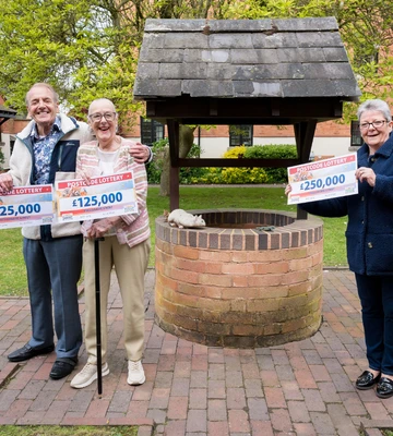 Graham, Victoria and Evelyn celebrate