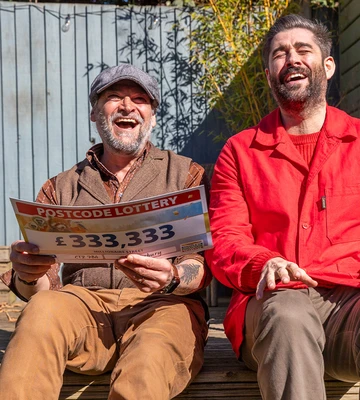 FUNNY MONEY: Happy James shares a joke with Matt