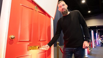 POSTMAN'S SHOCK: Andrew helped deliver golden envelopes - and won himself